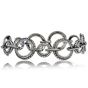 Estate Diamond 18K Gold Circle Chain Link Bracelet