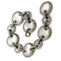 Estate Diamond 18K Gold Circle Chain Link Bracelet