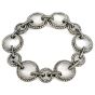 Estate Diamond 18K Gold Circle Chain Link Bracelet