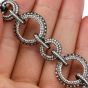 Estate Diamond 18K Gold Circle Chain Link Bracelet