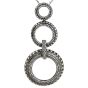 Estate Diamond 18K Gold Circle Drop Necklace