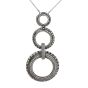 Estate Diamond 18K Gold Circle Drop Necklace