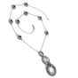 Estate Diamond 18K Gold Circle Drop Necklace