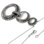 Estate Diamond 18K Gold Circle Drop Necklace