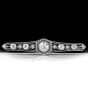 Antique Art Deco  2.45cts Diamond Platinum Filigree Bar Brooch Pin