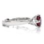 Tacori Diamond 3 Stone Engagement Ruby Platinum Ring