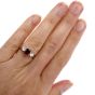 Tacori Diamond 3 Stone Engagement Ruby Platinum Ring