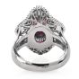 Estate GIA Ruby 3.91ct Diamond Platinum Elegant Ballerina Ring