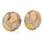 Italian 18k Circular Button 18k Gold Clip Earrings By Dario