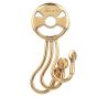 Vintage Gucci Italy 18K Gold Designer Three Hook Key Holder