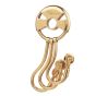 Vintage Gucci Italy 18K Gold Designer Three Hook Key Holder