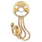 Vintage Gucci Italy 18K Gold Designer Three Hook Key Holder
