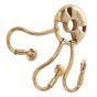 Vintage Gucci Italy 18K Gold Designer Three Hook Key Holder