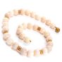Estate Natural Angel Hair Coral 14.5mm Bead Gold Necklace