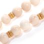 Estate Natural Angel Hair Coral 14.5mm Bead Gold Necklace