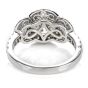 GIA 1.72ct Round Diamond 18K Gold 3 Stone Halo Engagement Ring