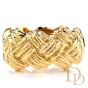 Nuovi Gioielli Italian 18K Criss Cross Bangle Bracelet-Dover Jewelry