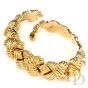 Vintage Italian Wide 18K Criss Cross Choker Necklace