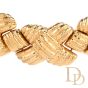 Vintage Italian Wide 18K Criss Cross Choker Necklace