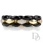 Estate Diamond Onyx 18K Gold Panther-Link Bracelet-Dover Jewelry