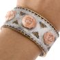 Mario Buccellati Coral Rose Silver 18K Wide Cuff Bracelet