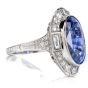 GIA Natural No Heat Sri Lanka Sapphire Diamond Platinum Ring
