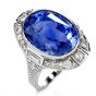 GIA Natural No Heat Sri Lanka Sapphire Diamond Platinum Ring