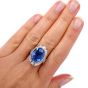 GIA Natural No Heat Sri Lanka Sapphire Diamond Platinum Ring