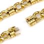 Estate 1980's Fancy 18k Yellow Gold Chocker Links Necklace
