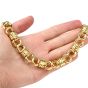 Estate 1980's Fancy 18k Yellow Gold Chocker Links Necklace