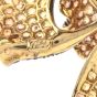 Large Yellow Golden Orange Sapphire 18k yellow Gold Flower Pin