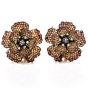 Golden Organge Sapphire 18k yellow Gold Clip Earrings