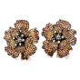 Golden Organge Sapphire 18k yellow Gold Clip Earrings