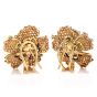 Golden Organge Sapphire 18k yellow Gold Clip Earrings