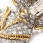 Vinatge Diamond Platinum Gold Clip-Back Half Hoop Shrimp Earrings