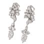 Vintage Multi shape 6.65cts Diamond Platinum dangle drop Earrings