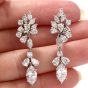 Vintage Multi shape 6.65cts Diamond Platinum dangle drop Earrings