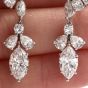 Vintage Multi shape 6.65cts Diamond Platinum dangle drop Earrings