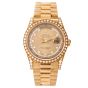 ROLEX President Day-Date Diamond String Diamond Log Dial Bezel Watch reference 18388