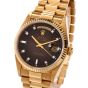 Rolex President Brown Diamond Dial Gold Watch Ref 18038