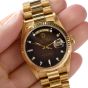 Rolex President Brown Diamond Dial Gold Watch Ref 18038