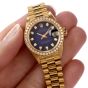Rolex President Blue Stella Diamond Dial & Bezel Ladies Watch ref 69138