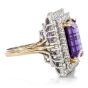 Estate Amethyst and Diamond 14K Pendant/Cocktail Ring