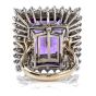 Estate Amethyst and Diamond 14K Pendant/Cocktail Ring