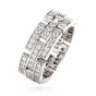 Estate Cartier Diamond 18K Open Link Unisex Band Ring
