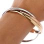 Cartier Tri Tone 18K Interlocking 3 Bangle Bracelets