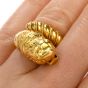Antique Greek Zolotas 22K Bypass RIng