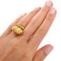 Antique Greek Zolotas 22K Bypass RIng