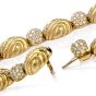 Estate Ambrosi Eliptical Diamond 18K Gold 15 Inch Choker Necklace