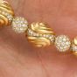 Estate Ambrosi Eliptical Diamond 18K Gold 15 Inch Choker Necklace
